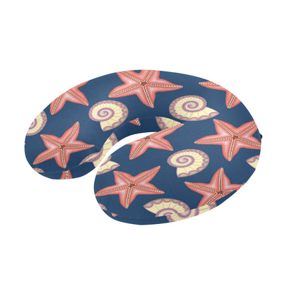 Starfish Pattern Print Design 03 U-Shaped Travel Neck Pillow