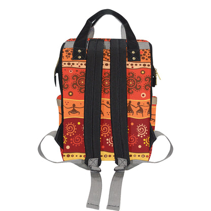 African Pattern Print Design 04 Diaper Bag Backpack