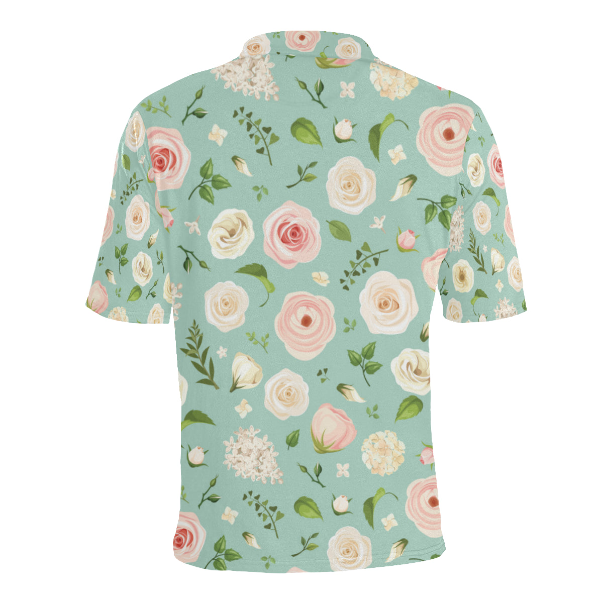 Lisianthus Pattern Print Design 01 Men Polo Shirt
