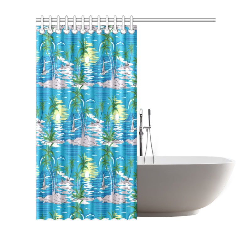 Palm Tree Beach Shower Curtain