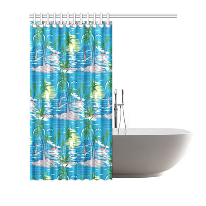 Palm Tree Beach Shower Curtain