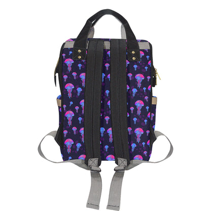Jellyfish Neon Print Diaper Bag Backpack