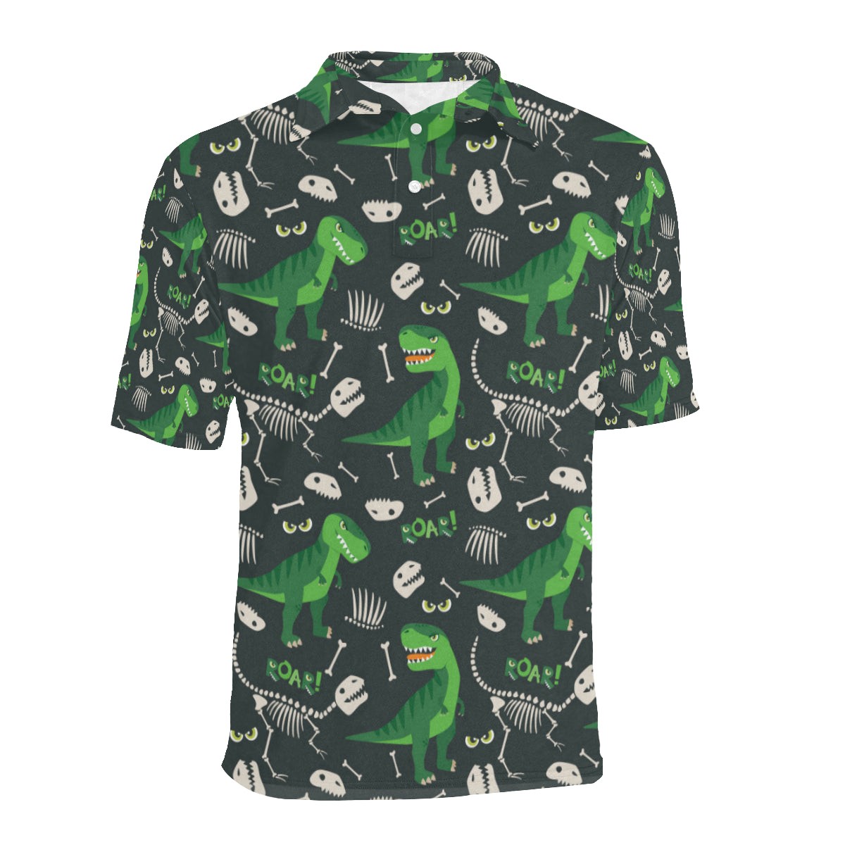 T Rex Pattern Print Design A05 Men Polo Shirt