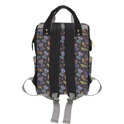 Butterfly Pattern Print Design 013 Diaper Bag Backpack
