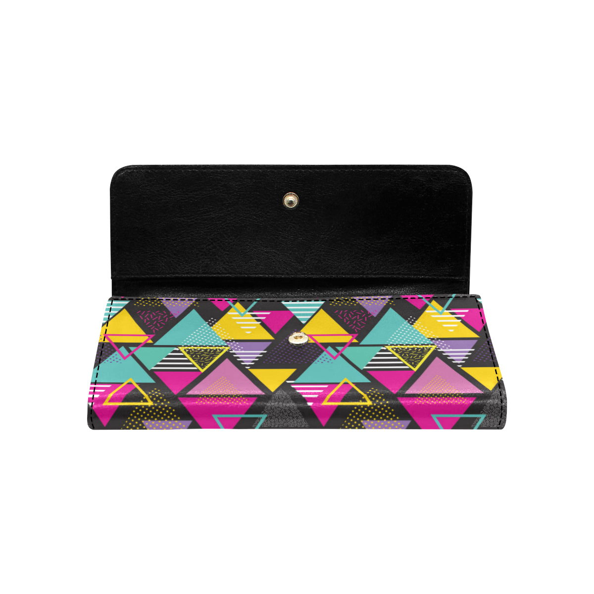 Geometric Colorful Pattern Print Design 02 Women's Trifold Wallet
