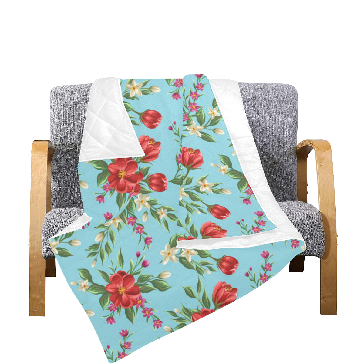 Summer Floral Pattern Print Design SF011 Premium Quilt