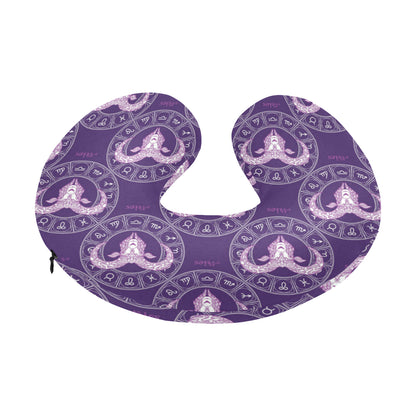 Aries Zodiac Pattern Print Design 02 U-Shaped Travel Neck Pillow