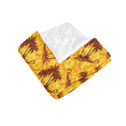 Palm Tree Pattern Print Design PT012 Premium Quilt