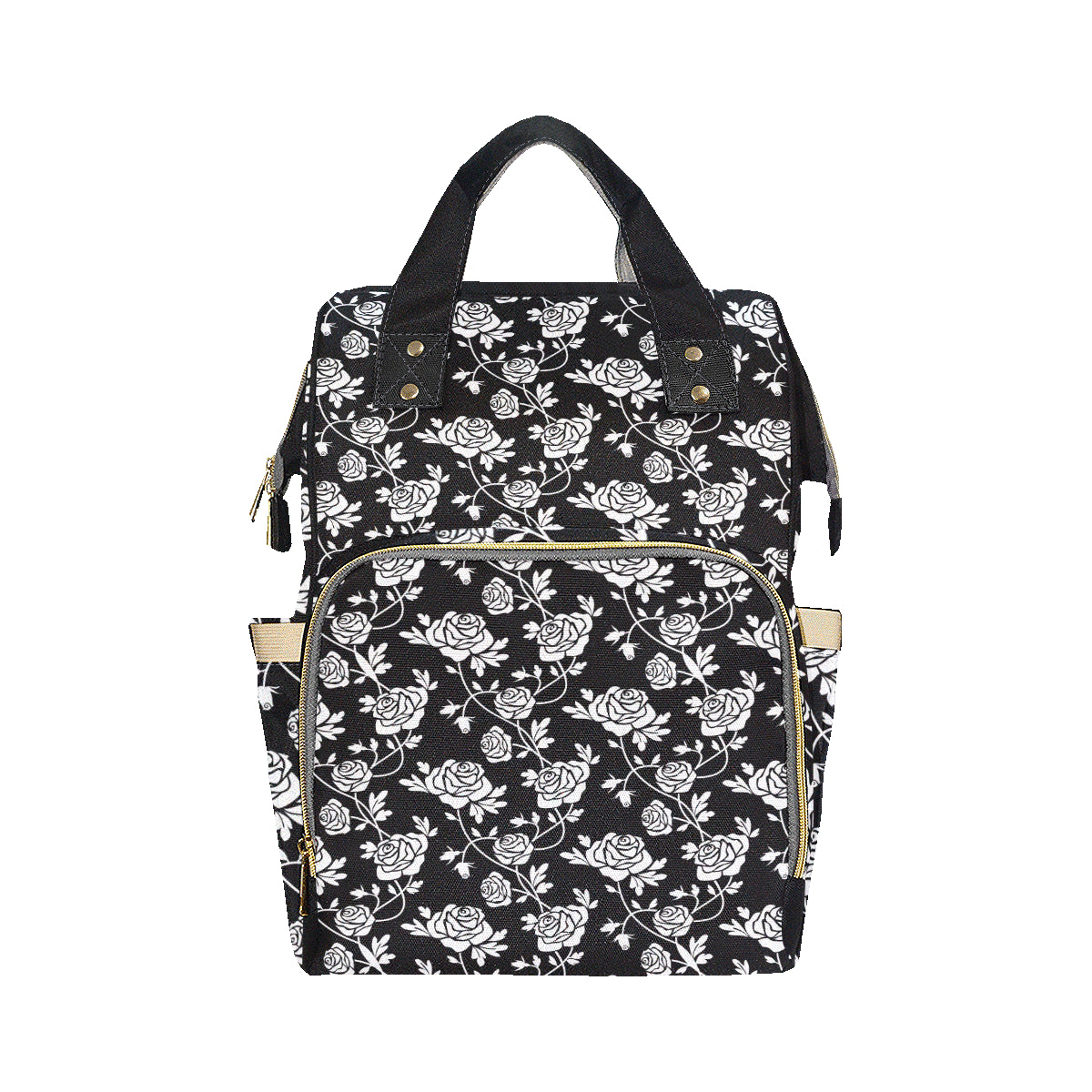 Rose Pattern Print Design RO013 Diaper Bag Backpack