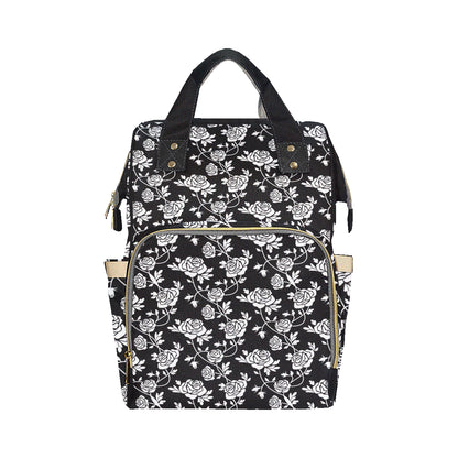 Rose Pattern Print Design RO013 Diaper Bag Backpack