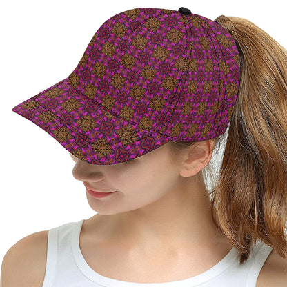 kaleidoscope Abstract Print Design Snapback Cap