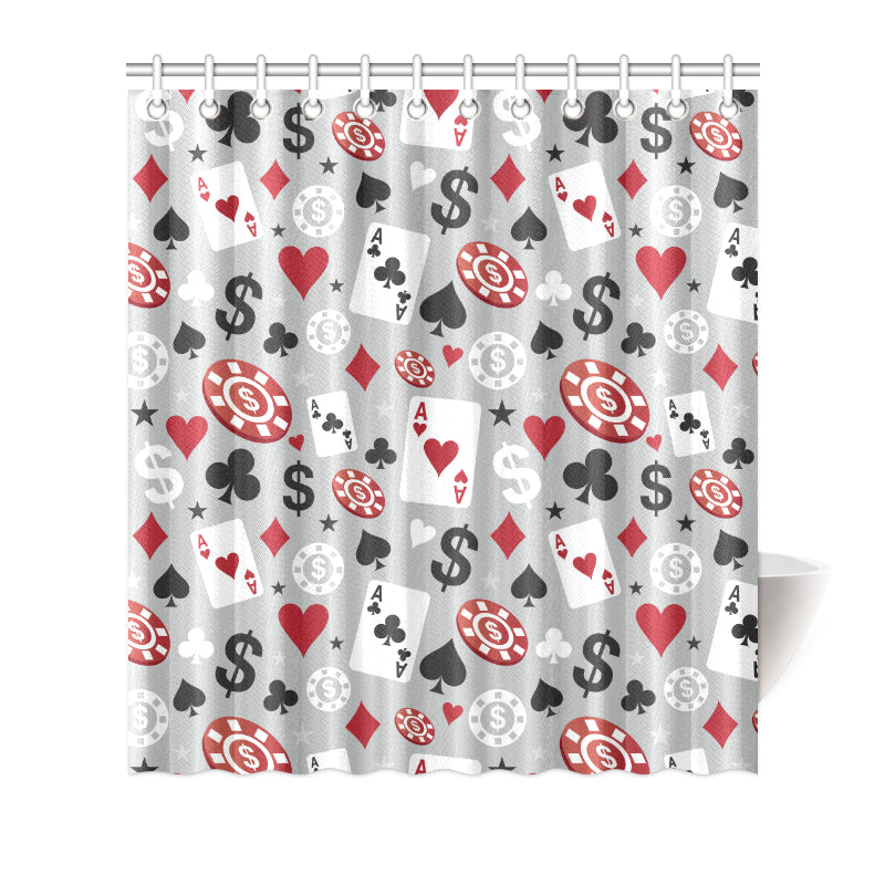 Casino Pattern Print Design 01 Shower Curtain