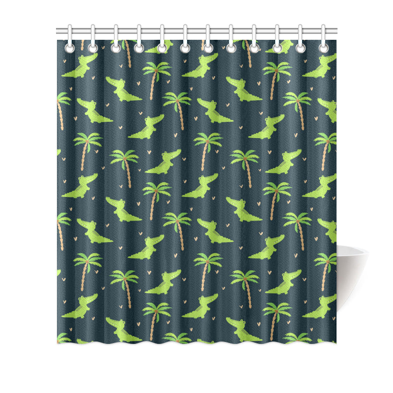 Alligator Pattern Print Design 02 Shower Curtain