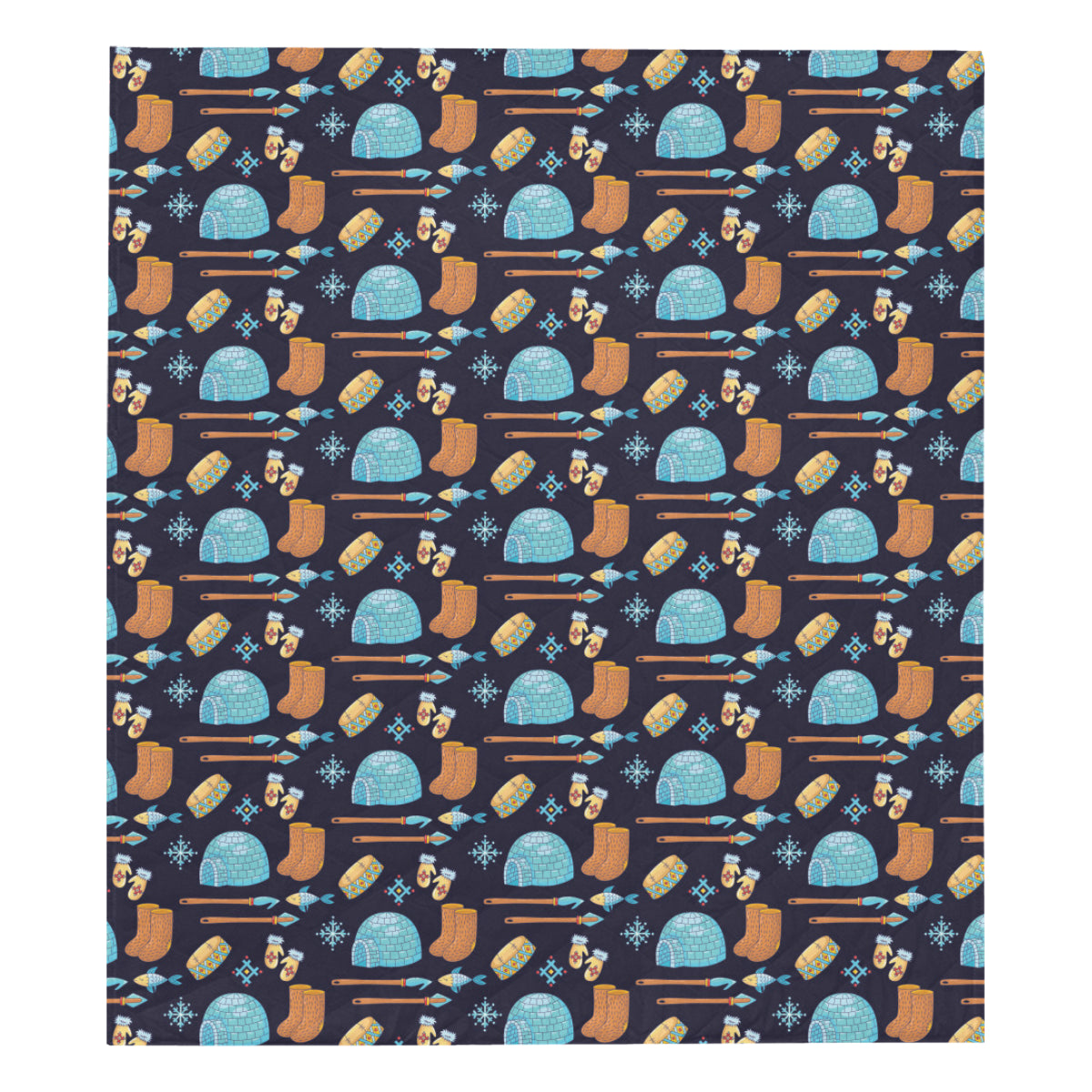 Eskimo Pattern Print Design 02 Premium Quilt