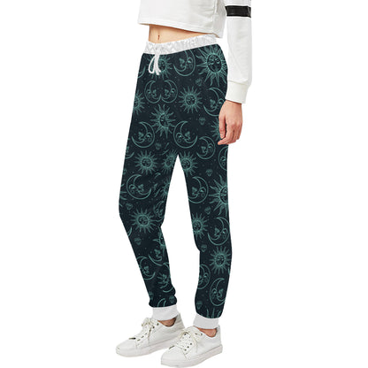 Sun Moon Magic Design Themed Print Unisex Sweatpants