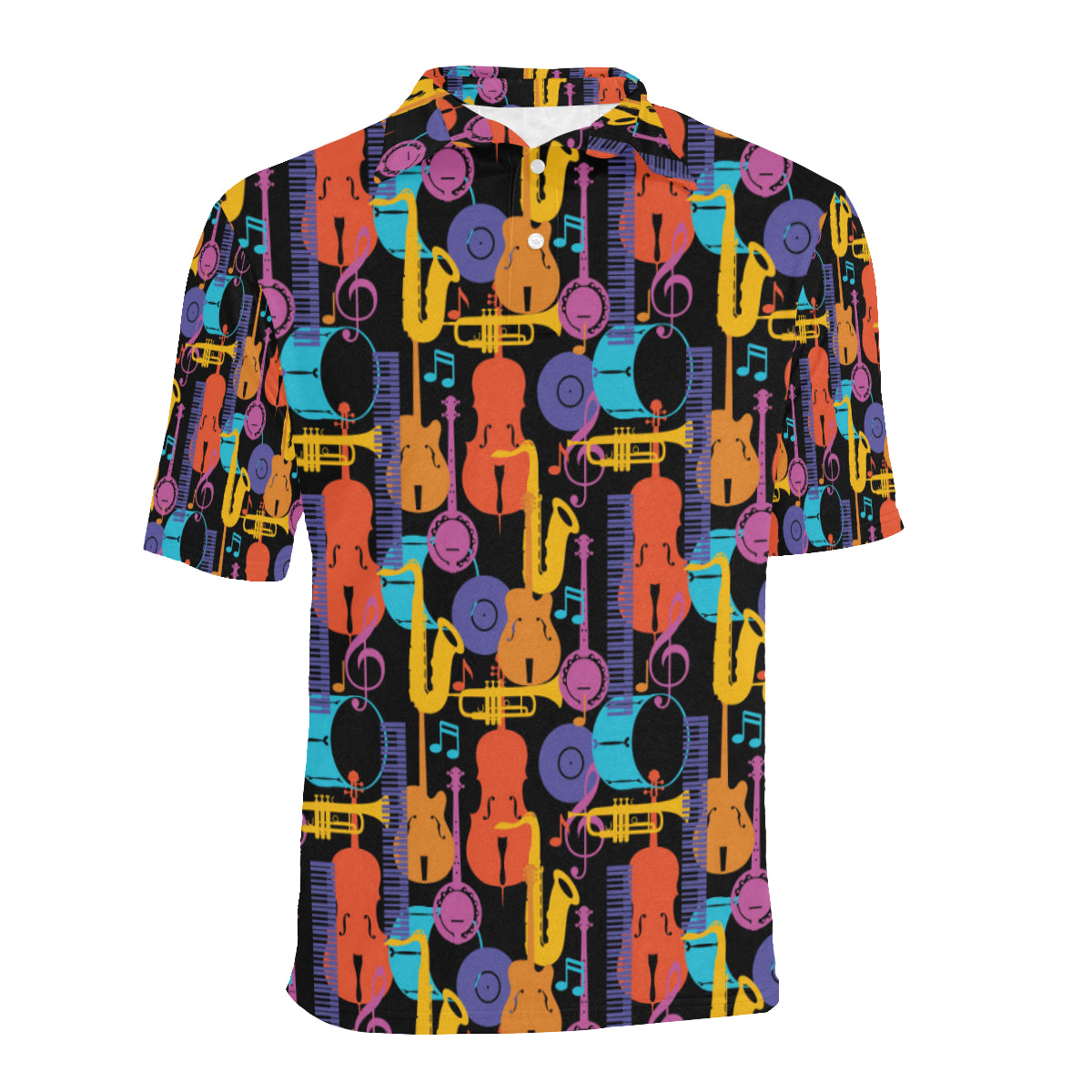 Jazz Pattern Print Design 03 Men Polo Shirt