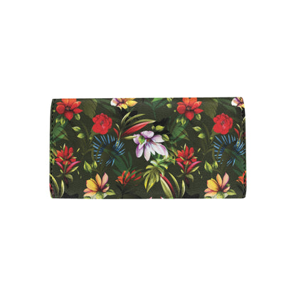 Magnolia Pattern Print Design 02 Women's Trifold Wallet