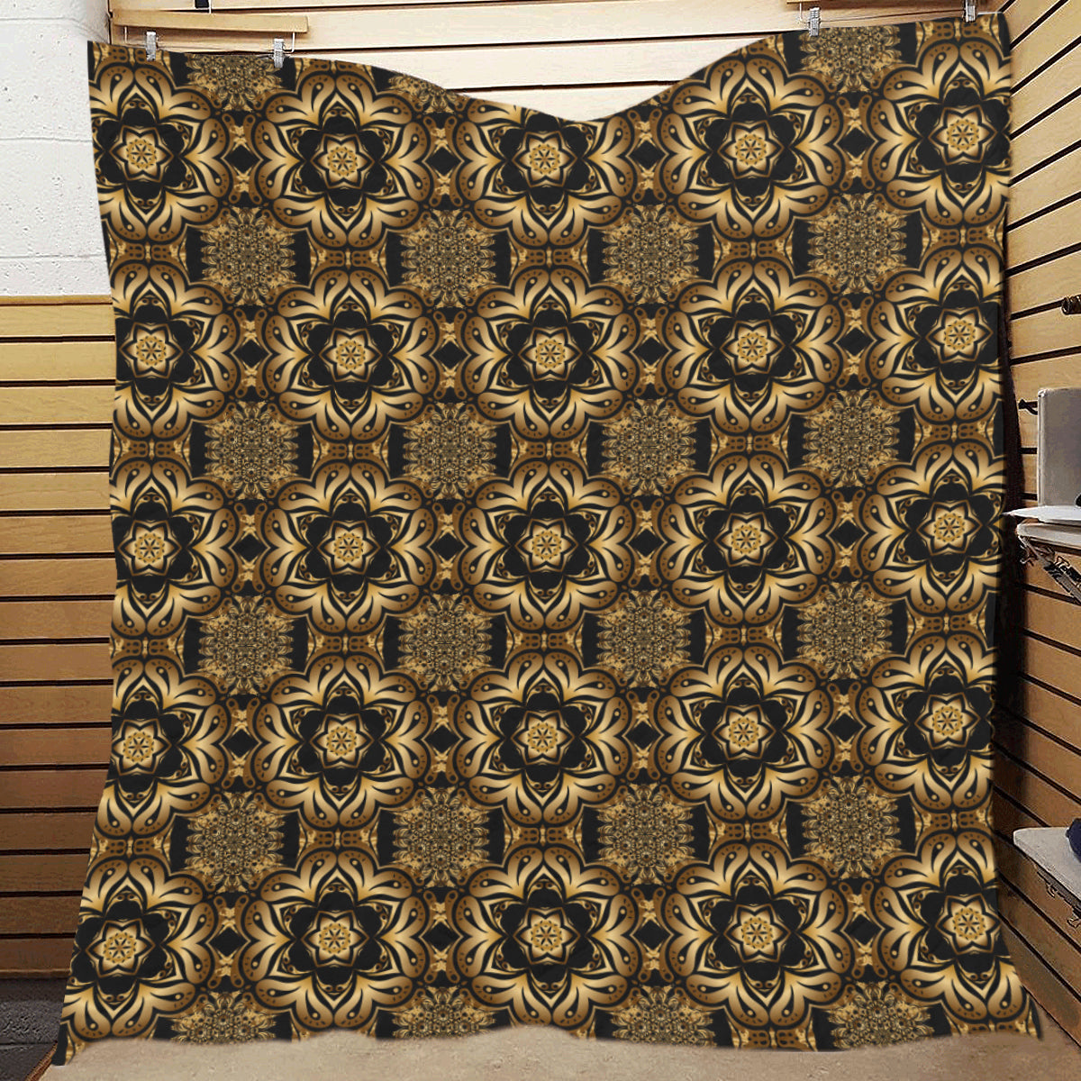 Celtic Pattern Print Design 07 Premium Quilt
