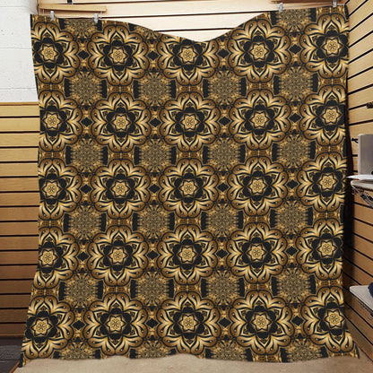 Celtic Pattern Print Design 07 Premium Quilt