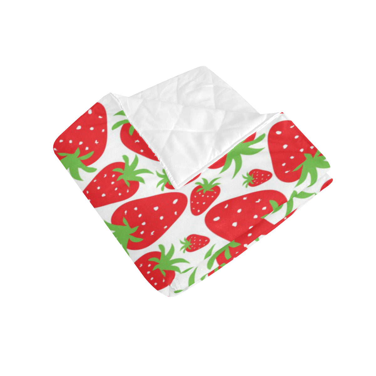Strawberry Pattern Print Design SB01 Premium Quilt