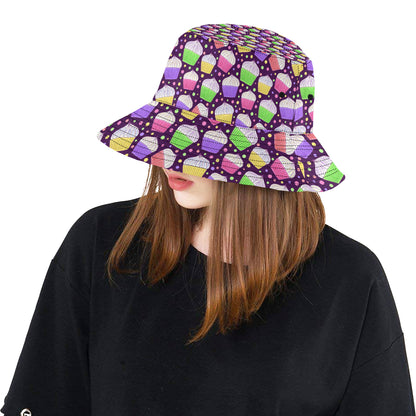Cupcake Pattern Print Design CP07 Unisex Bucket Hat