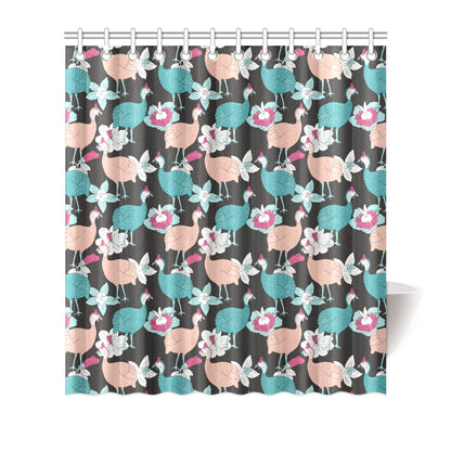 Guinea Fowl Pattern Print Design 03 Shower Curtain