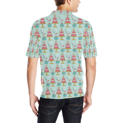 Cake Pattern Print Design 06 Men Polo Shirt