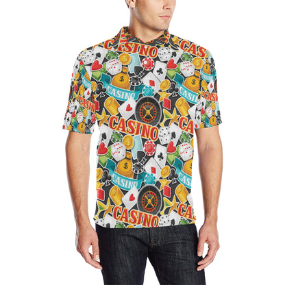 Casino Pattern Print Design 03 Men Polo Shirt