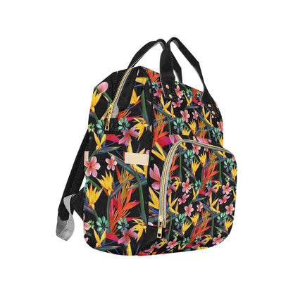 Tropical Flower Pattern Print Design TF015 Diaper Bag Backpack