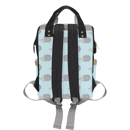 Hedgehog Pattern Print Design 02 Diaper Bag Backpack