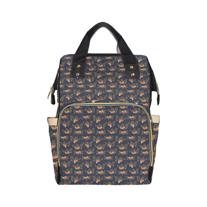 Sloth flower Design Themed Print Diaper Bag Backpack