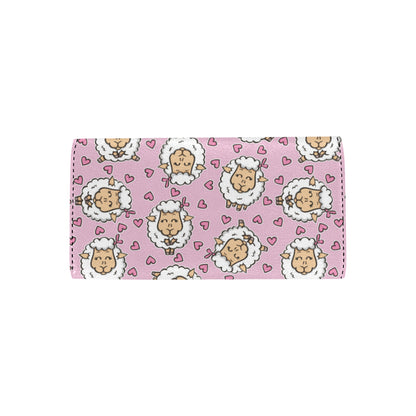 Sheep Cute Pattern Print Design 01 Women's Trifold Wallet
