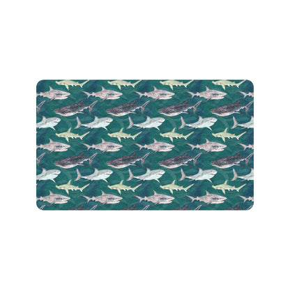 Shark Style Print Rubber Doormat