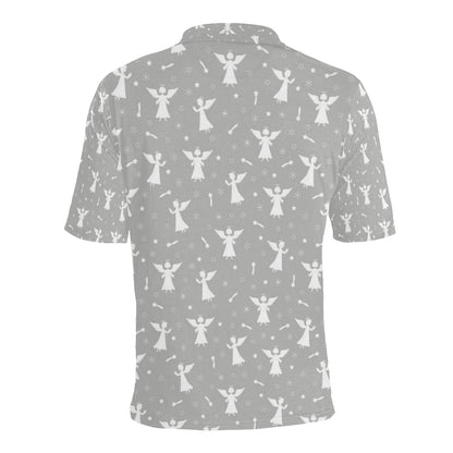 Angel Pattern Print Design 03 Men Polo Shirt
