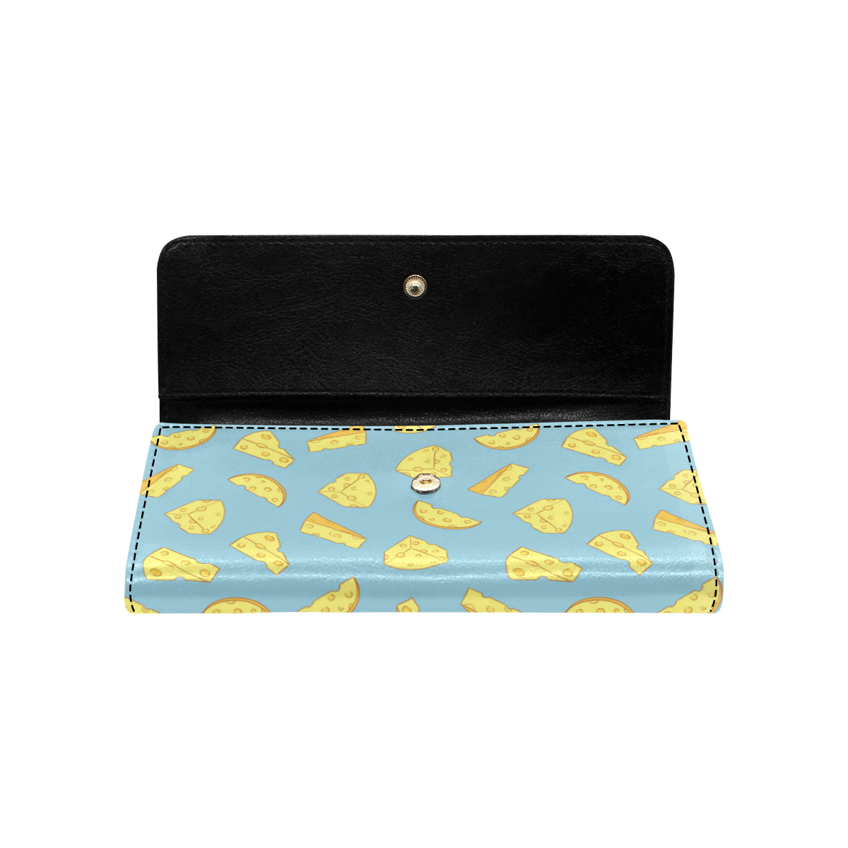 Cheese Pattern Print Design 04 Women's Trifold Wallet