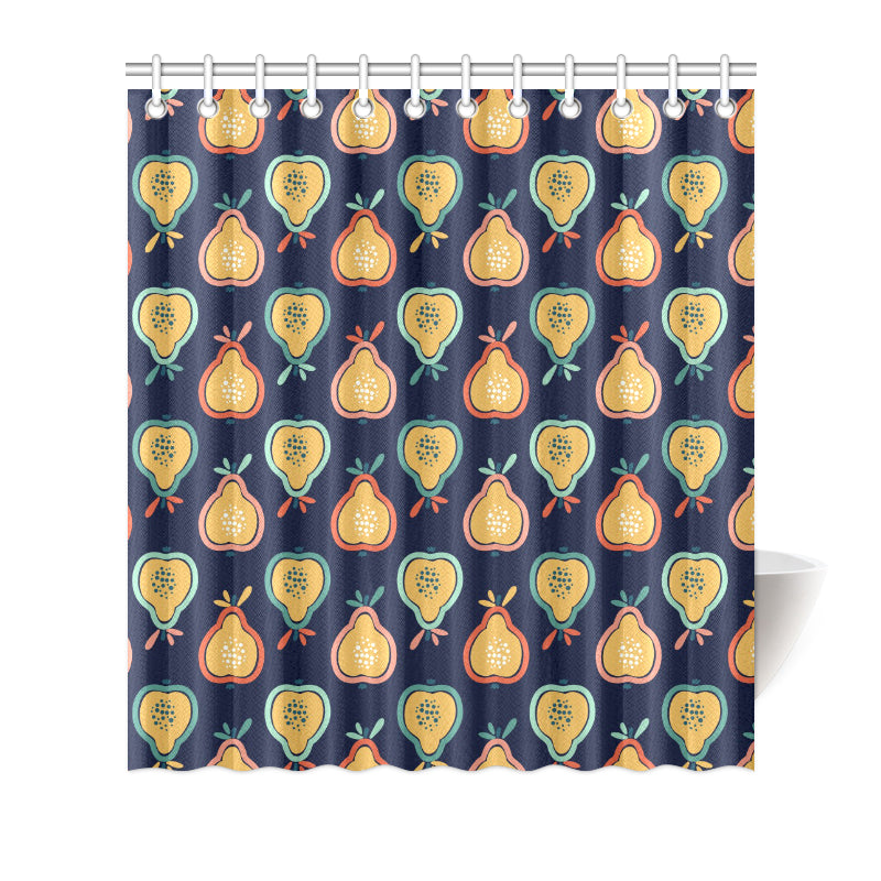 Pear Pattern Print Design PE03 Shower Curtain