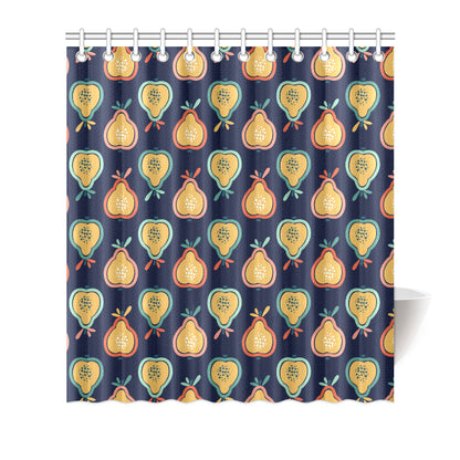 Pear Pattern Print Design PE03 Shower Curtain
