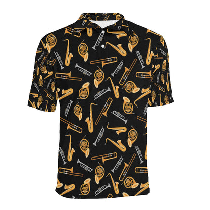 Jazz Pattern Print Design 01 Men Polo Shirt