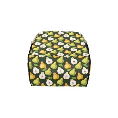 Pear Pattern Print Design PE06 Diaper Bag Backpack