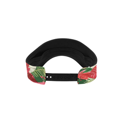 Poinsettia Pattern Print Design POT03 Unisex Sun Visor