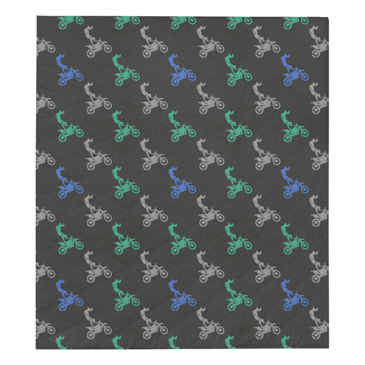 Motocross Pattern Print Design 02 Premium Quilt