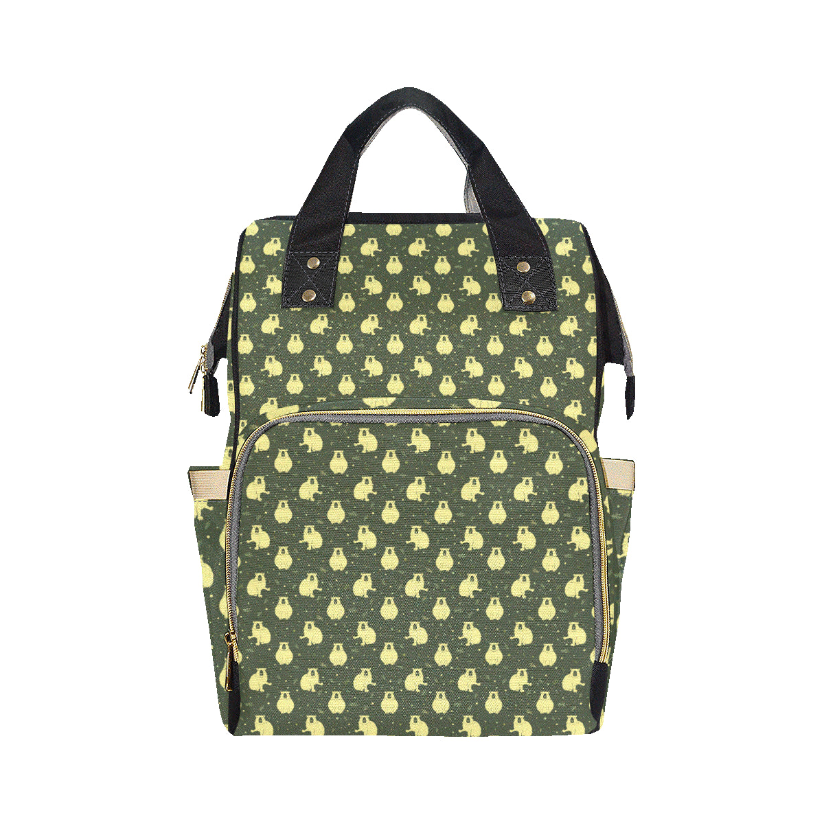 Capybara Pattern Print Design 03 Diaper Bag Backpack
