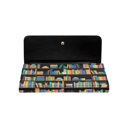 Book Pattern Print Design 05 Women's Trifold Wallet