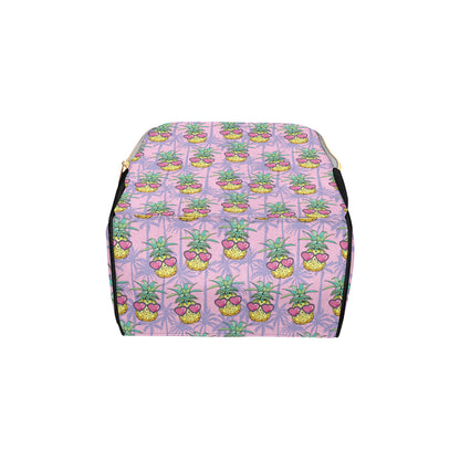Pineapple Pattern Print Design PP06 Diaper Bag Backpack