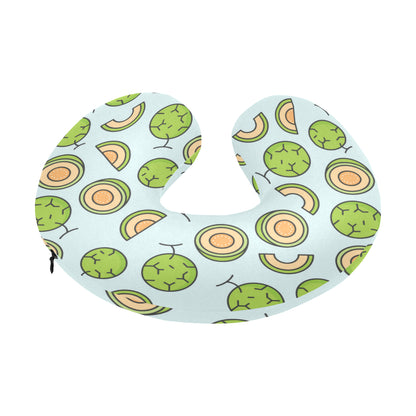Cantaloupe Pattern Print Design 02 U-Shaped Travel Neck Pillow