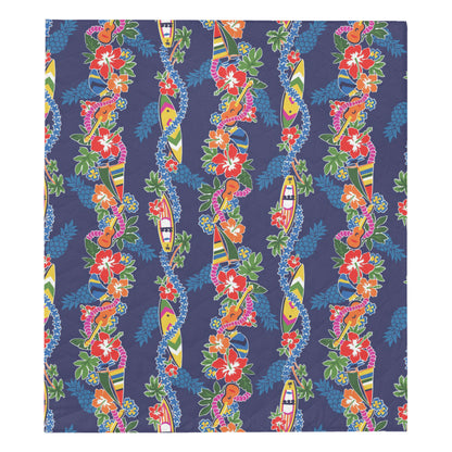 Hawaiian Themed Pattern Print Design H04 Premium Quilt