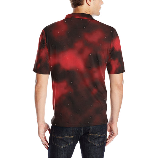 Nebula Pattern Print Design A03 Men Polo Shirt
