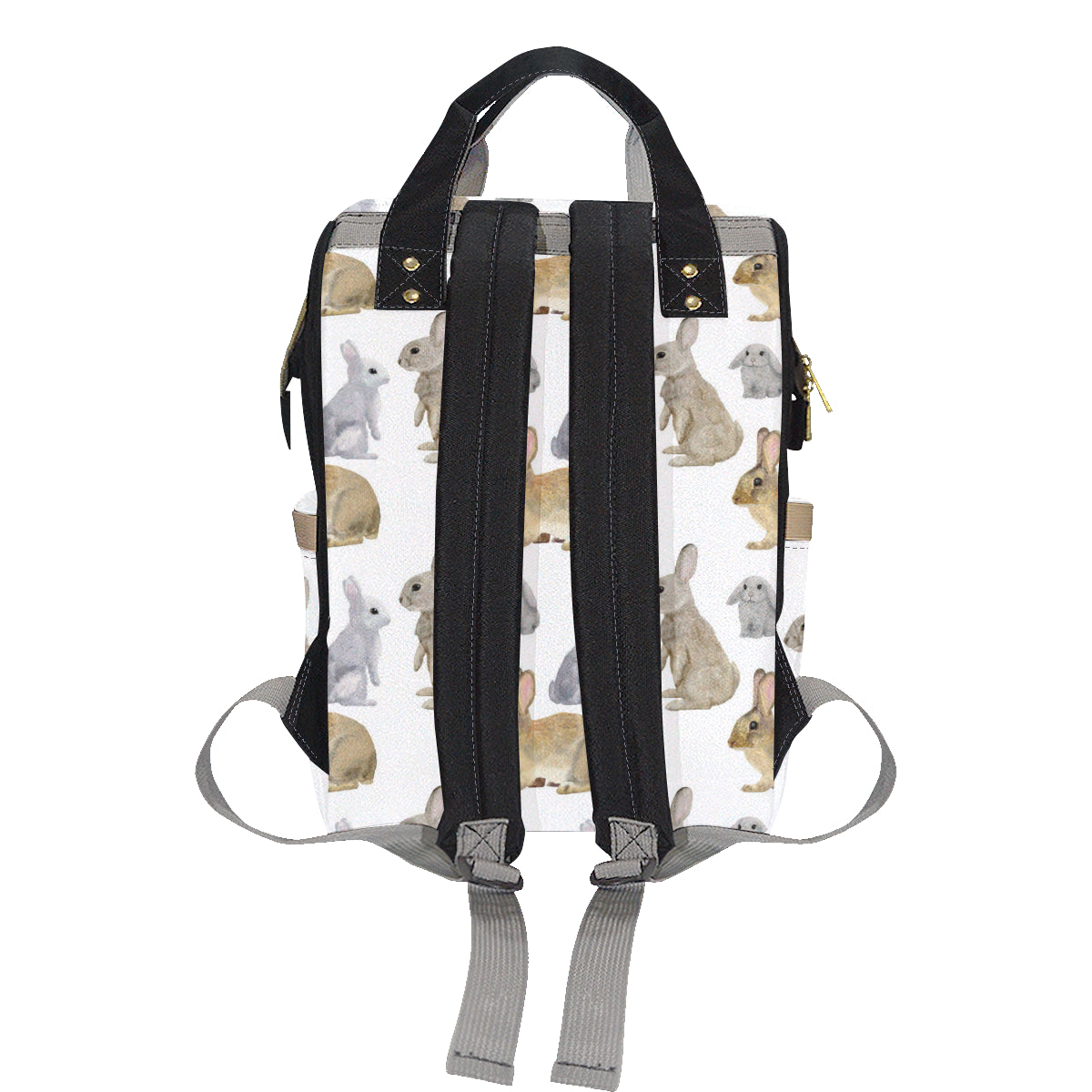 Rabbit Pattern Print Design 02 Diaper Bag Backpack