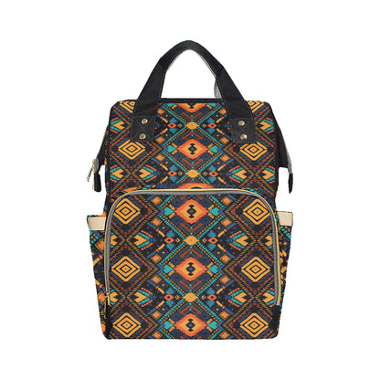 Kente Pattern Print Design 04 Diaper Bag Backpack