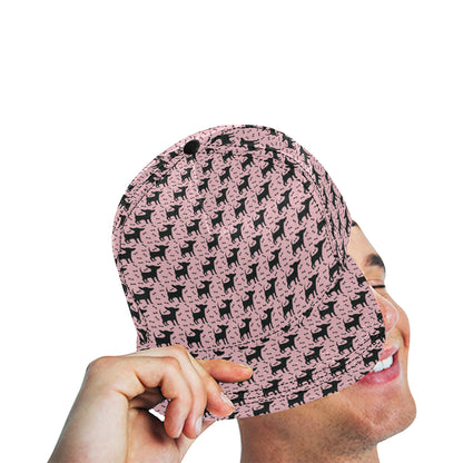Chihuahua Pink Print Pattern Snapback Cap